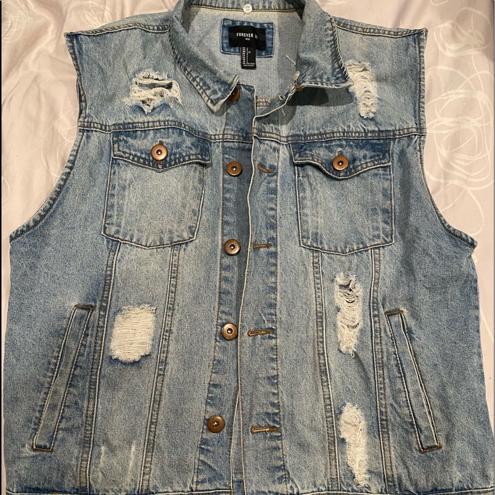 Forever 21 Denim vest size Large